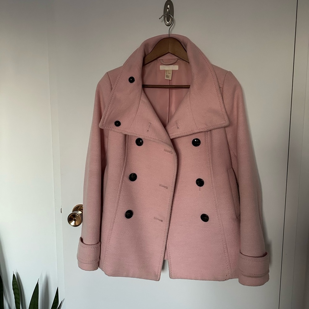 Pink pea coat